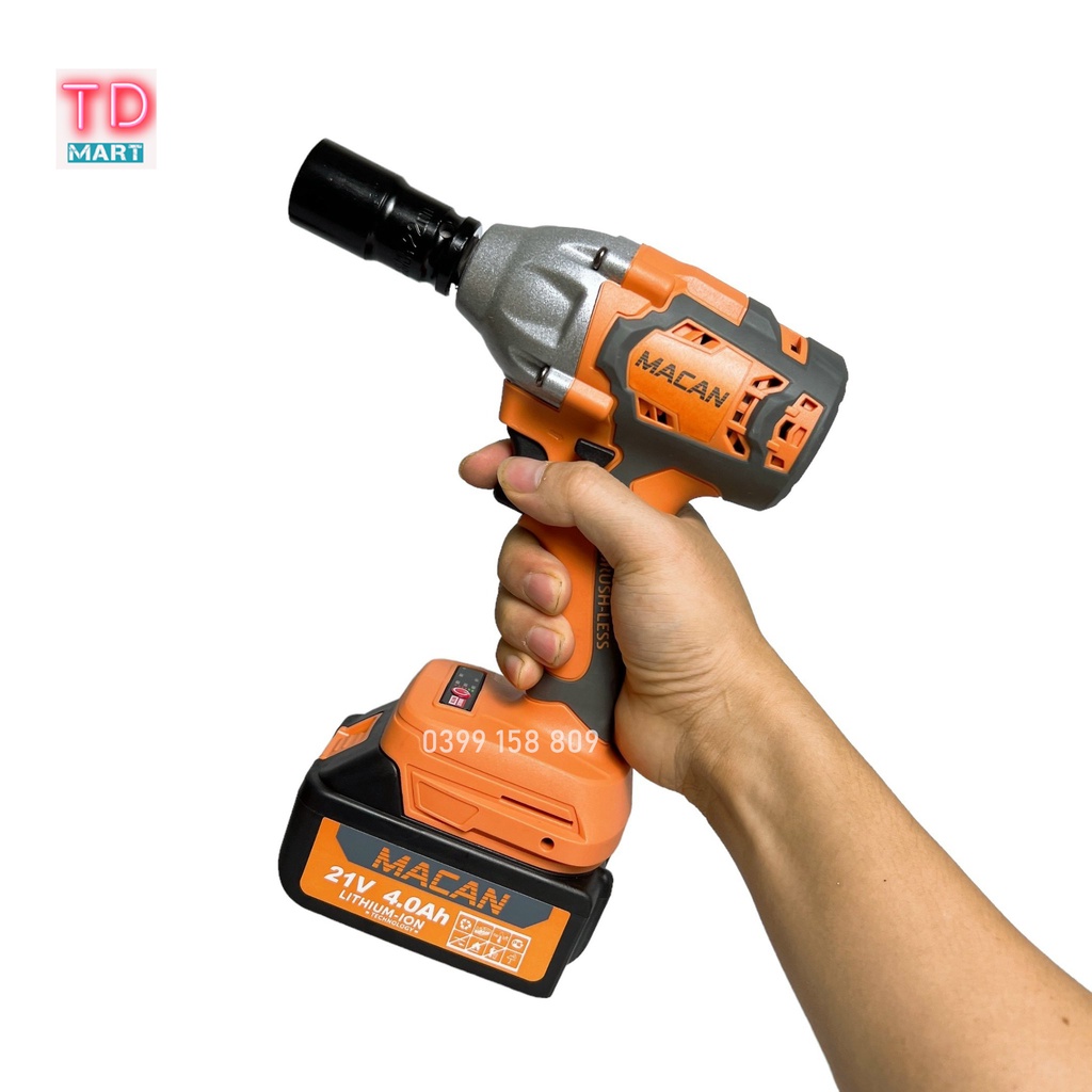 Máy Siết Bulong Dùng Pin 21V MACAN Lực Siết 360Nm Không chổi than