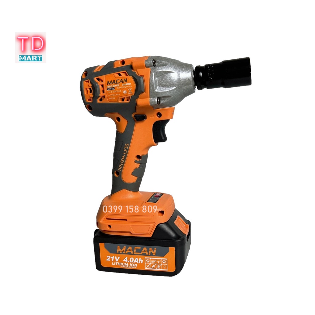 Máy Siết Bulong Dùng Pin 21V MACAN Lực Siết 360Nm Không chổi than
