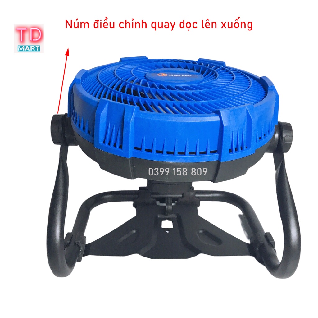 Quạt chạy pin KINGPRO sài chung chân pin Makita 18V