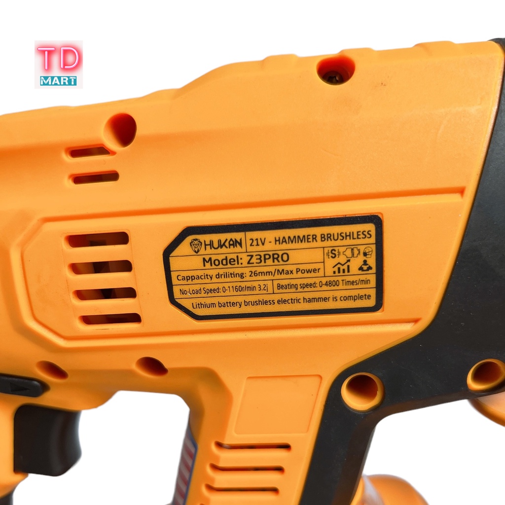 Thân máy khoan bê tông ba chức năng HUKAN Z3Pro chân pin phổ thông