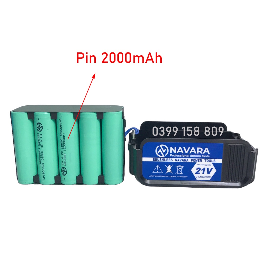 Pin, Sạc Navara 10 Cell Cho Các Dòng Máy Khoan Pin, Bulong Navara