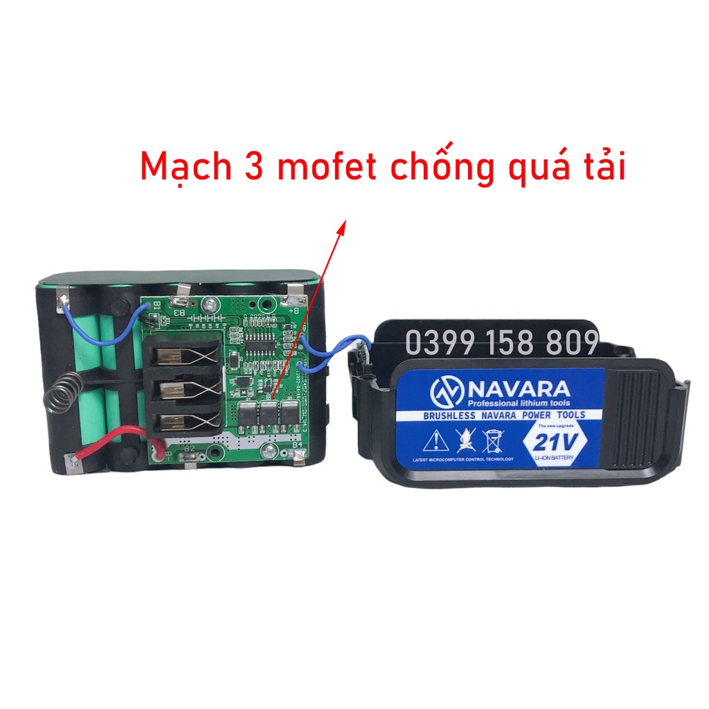 Pin, Sạc Navara 10 Cell Cho Các Dòng Máy Khoan Pin, Bulong Navara
