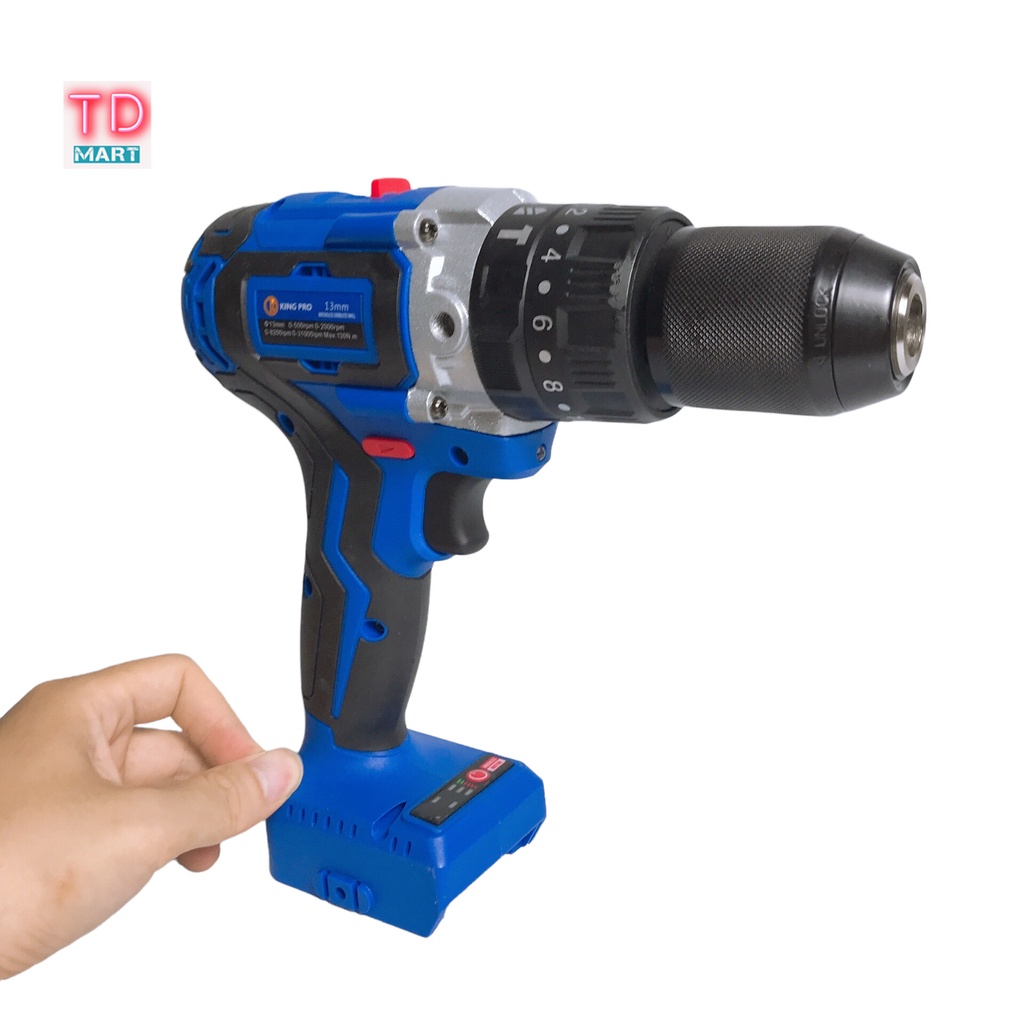 Thân máy Khoan pin 13mm Kingpro 3 chức năng có búa
