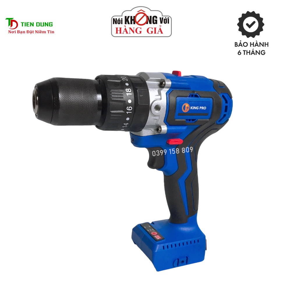 Thân máy Khoan pin 13mm Kingpro 3 chức năng có búa