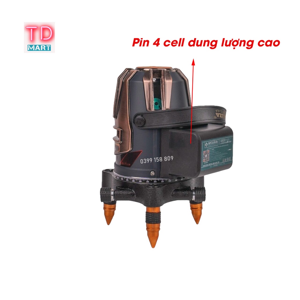 [Mẫu 2022] MÁY CÂN BẰNG LASER 5 TIA XANH AKUZA AK-488 SIÊU SÁNG