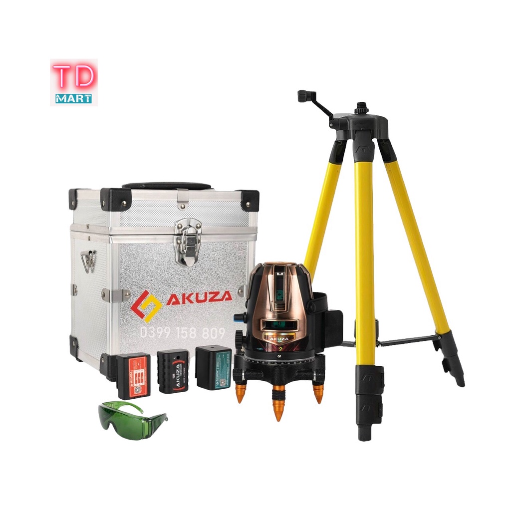 [Mẫu 2022] MÁY CÂN BẰNG LASER 5 TIA XANH AKUZA AK-488 SIÊU SÁNG