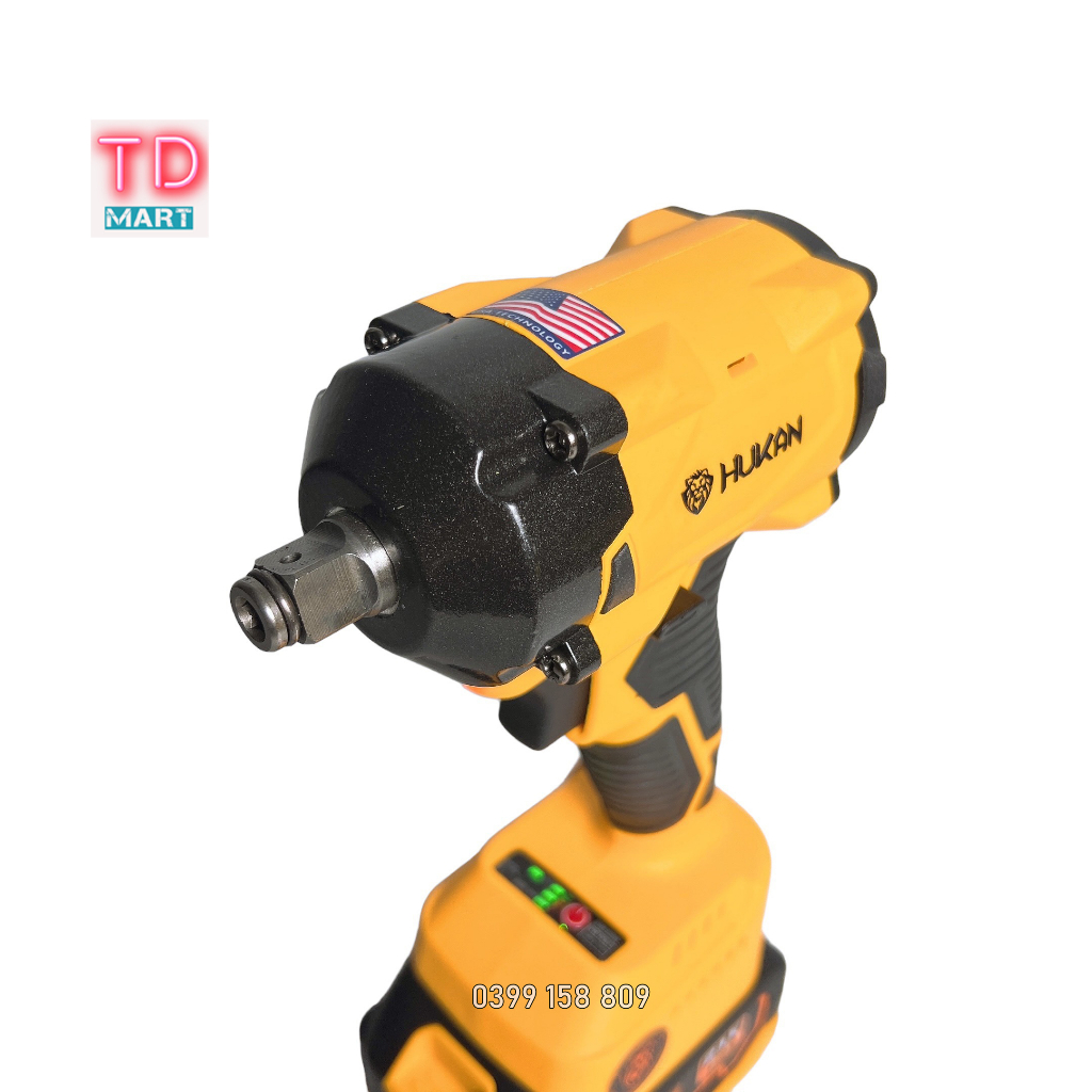 Máy siết bulong pin 21V HUKAN X4 Pro lực siết 330NM dòng compart nhỏ gọn