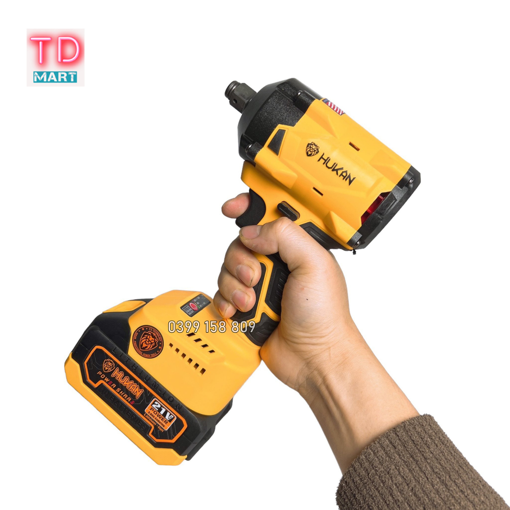 Máy siết bulong pin 21V HUKAN X4 Pro lực siết 330NM dòng compart nhỏ gọn