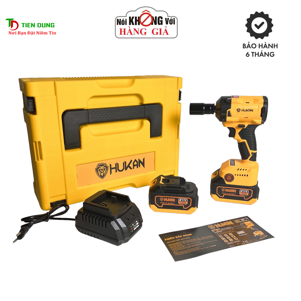 Máy siết bulong pin 21V HUKAN X4 Pro lực siết 330NM dòng compart nhỏ gọn