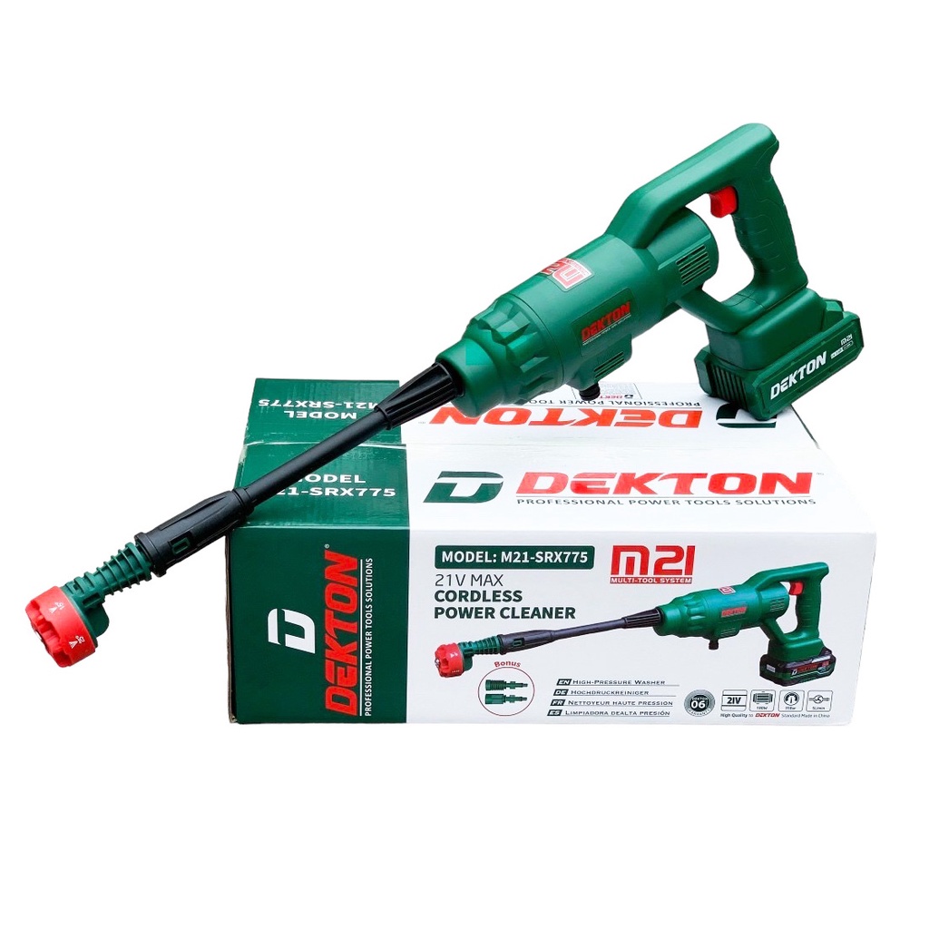 Máy Rửa Xe Dùng Pin 21V DEKTON M21-SRX775 - Chân Pin Phổ Thông