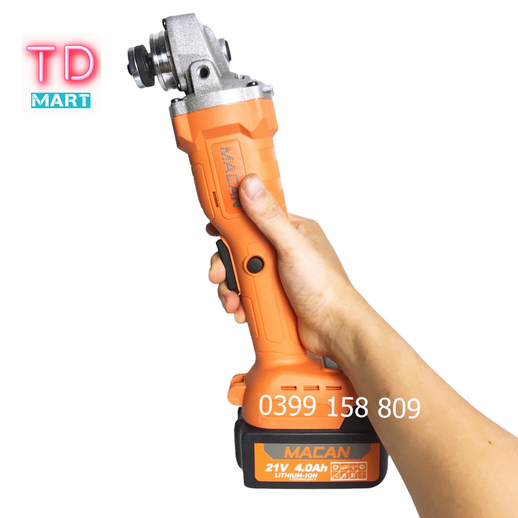 [ HÀNG NỘI ĐỊA] Máy Mài Góc, Máy Cắt Dùng Pin MACAN 98Vf Không Chổi Than, Pin 10 cell Chân pin phổ thông.