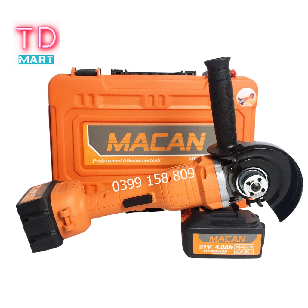 [ HÀNG NỘI ĐỊA] Máy Mài Góc, Máy Cắt Dùng Pin MACAN 98Vf Không Chổi Than, Pin 10 cell Chân pin phổ thông.