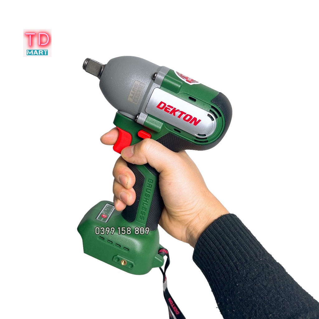 Máy siết bulong 2 trong 1 Dekton IW380N - Motor Brushless - Lực Siết 380N.m
