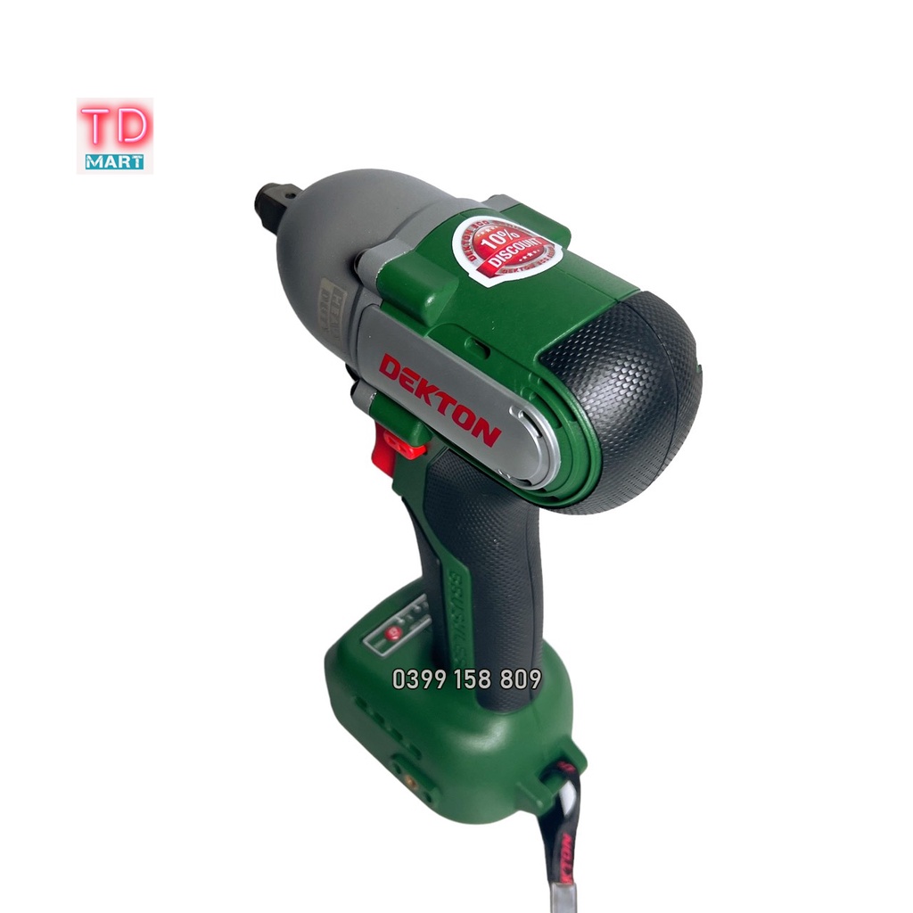 Máy siết bulong 2 trong 1 Dekton IW380N - Motor Brushless - Lực Siết 380N.m