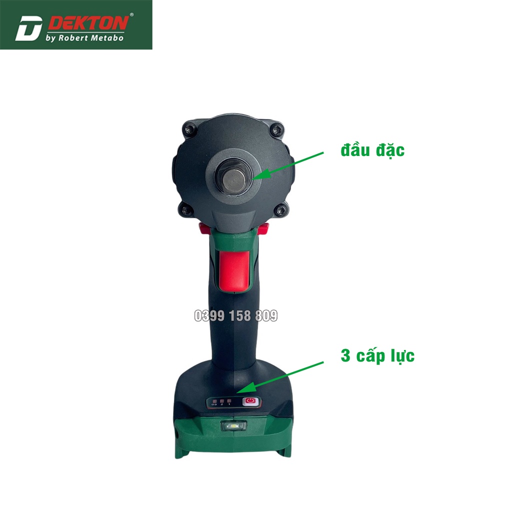 Thân máy siết bulong Dekton M21-IW380NPC 380Nm 3 Cấp Lực