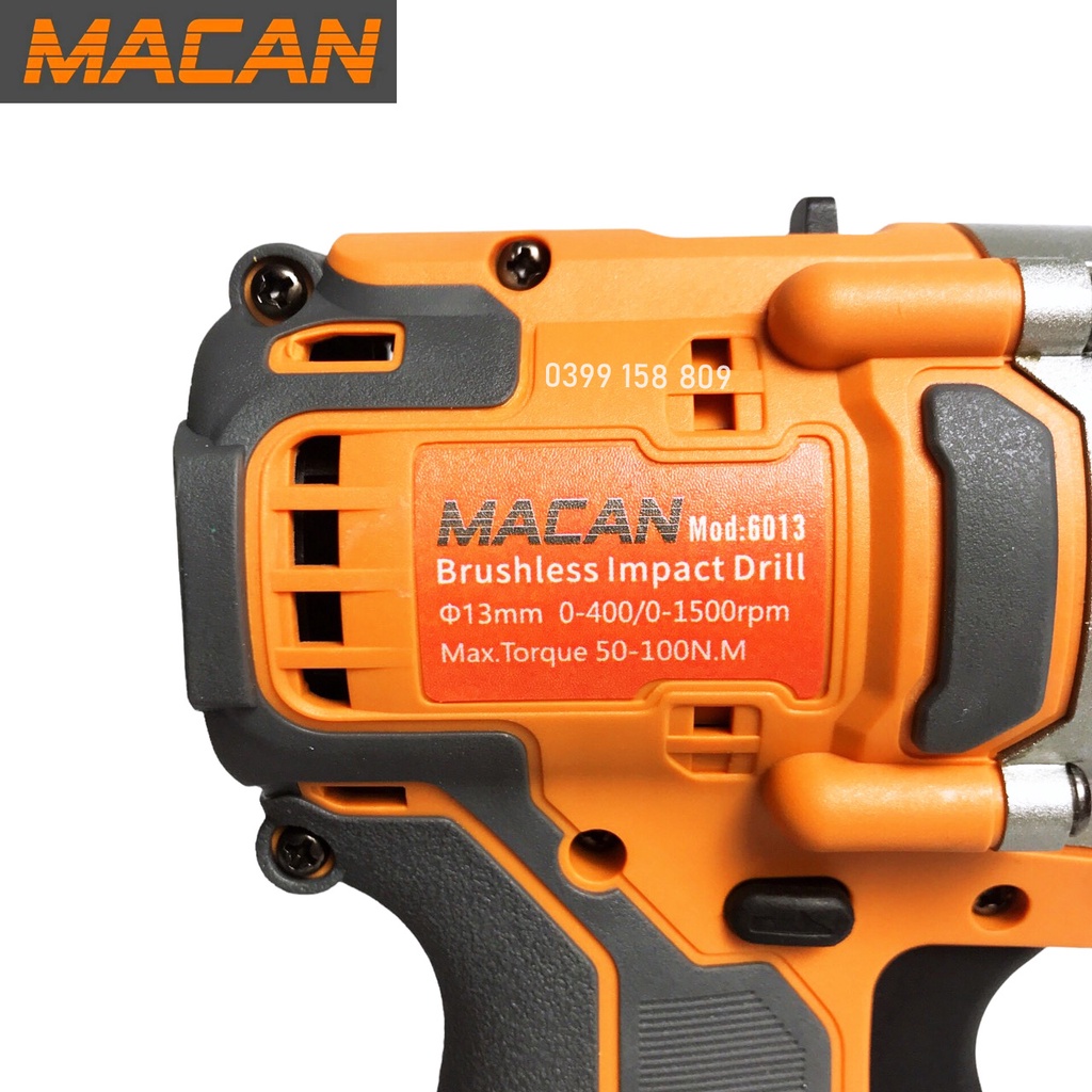 Máy Khoan Pin 3 Chức Năng MACAN 6013 Viền Đỏ Không Chổi Than