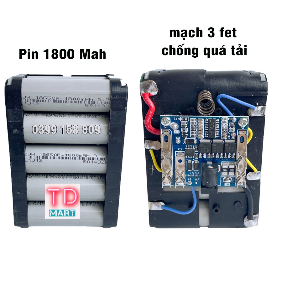 Máy Khoan Pin 3 Chức Năng MACAN 6013 Viền Đỏ Không Chổi Than