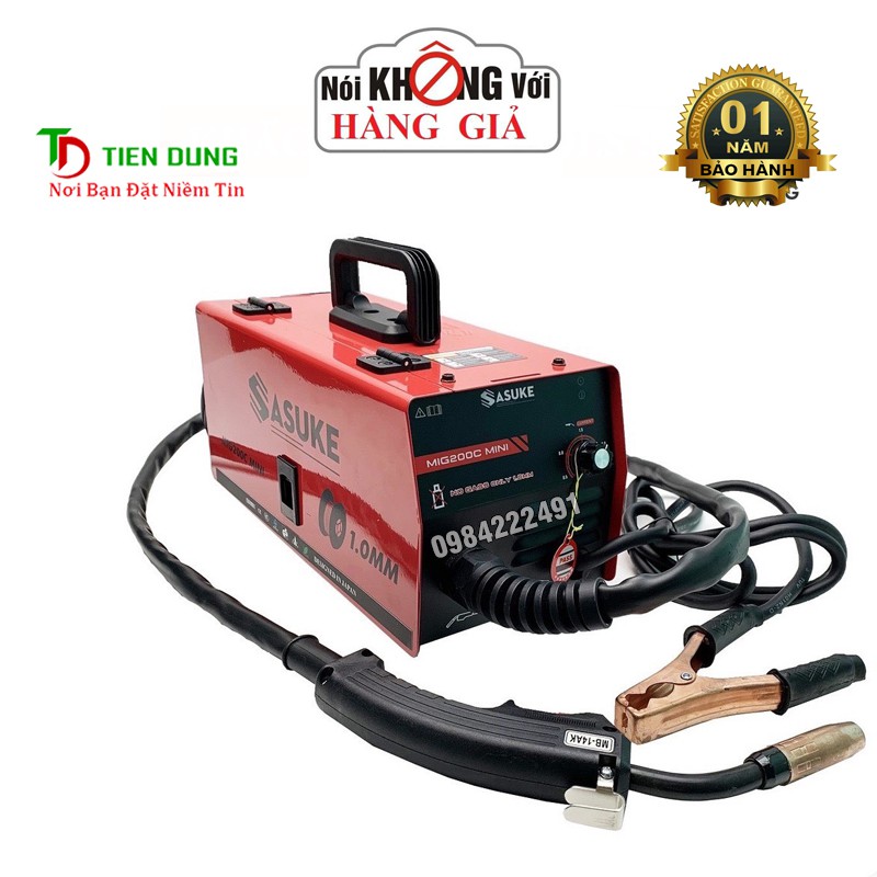MÁY HÀN MIG MINI SASUKE 200C - Tặng cuộn dây hàn mig loại 1 kg