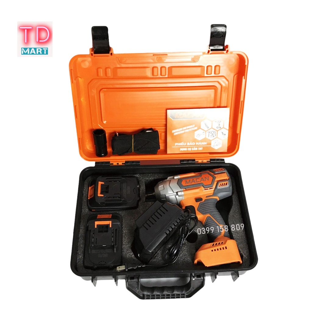 Máy Siết Bulong Dùng Pin 21V MACAN Lực Siết 880Nm Siêu Khỏe