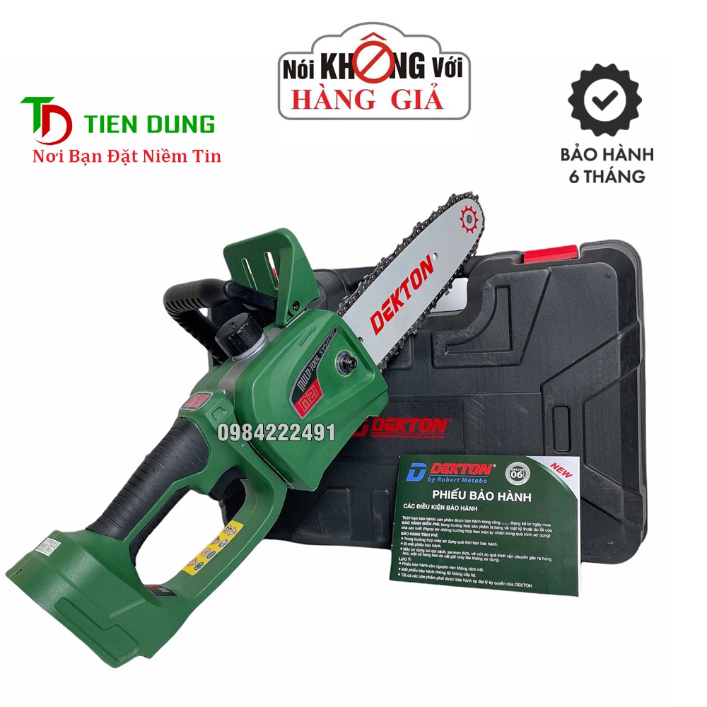 Thân Máy Cưa Xích Dùng Pin DEKTON M21-CS08BL, Công nghệ Brushless Dùng chung pin Makita