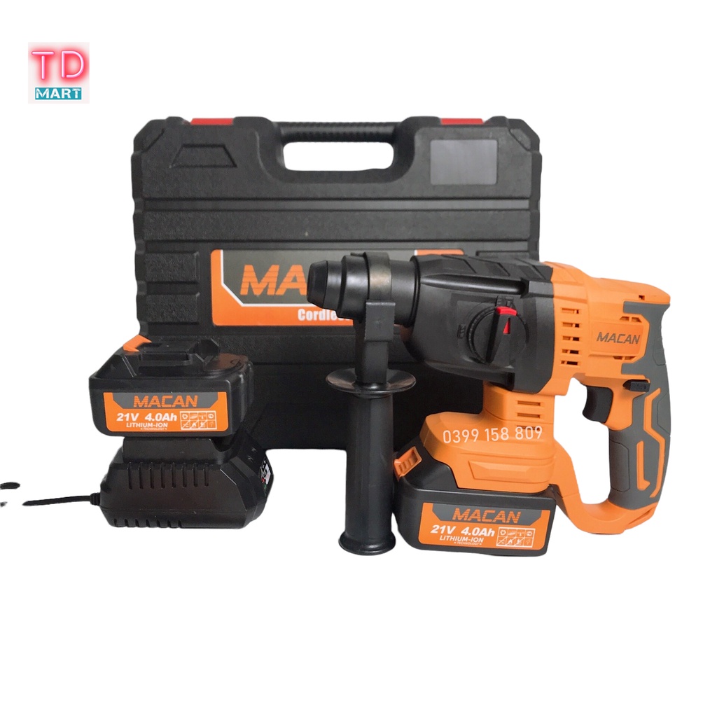 Máy Khoan Bê Tông Pin MACAN 21V Không Chổi Than 2 Chức Năng
