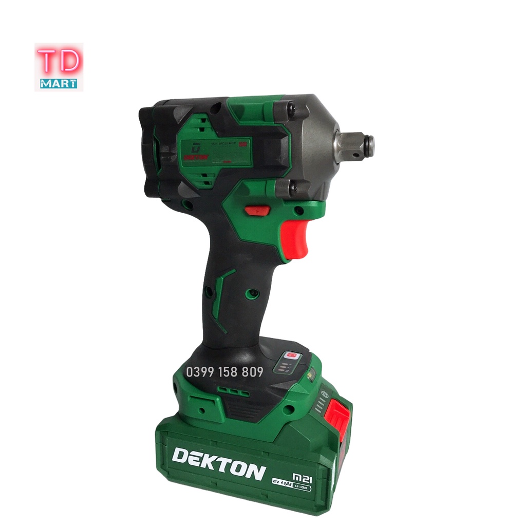 Máy Siết Bu Long Dekton M21-IW380CP Lực Siết 380Nm Thiết Kế Nhỏ Gọn Phù Hợp Dùng Chỗ Hẹp