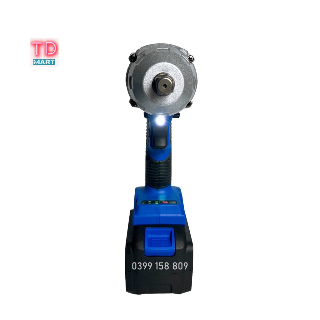 Máy Siết Bulong KingPro Không Chổi Than, Lực Siết 880Nm 2 Pin 15 Cell