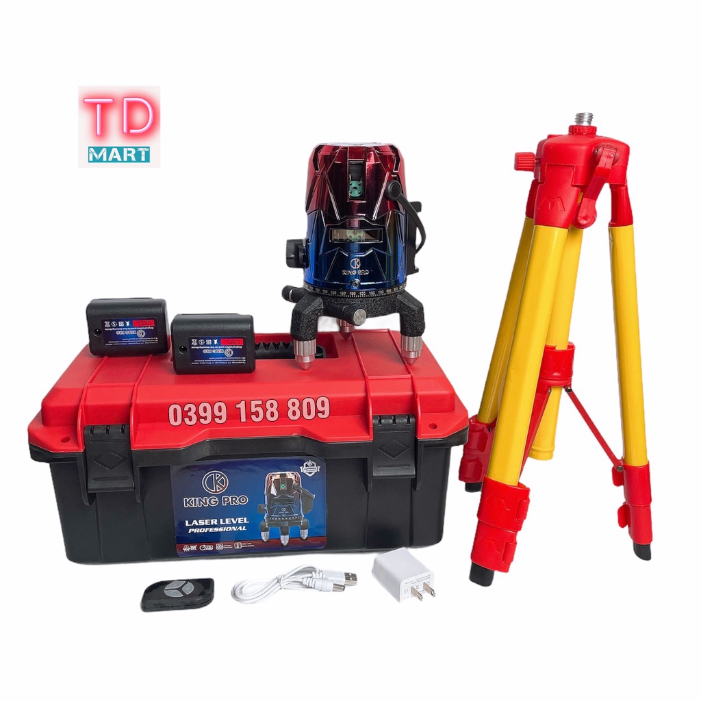 Máy Cân Bằng Laser 5 Tia Xanh KINGPRO Siêu Sáng - Hàng Cao Cấp