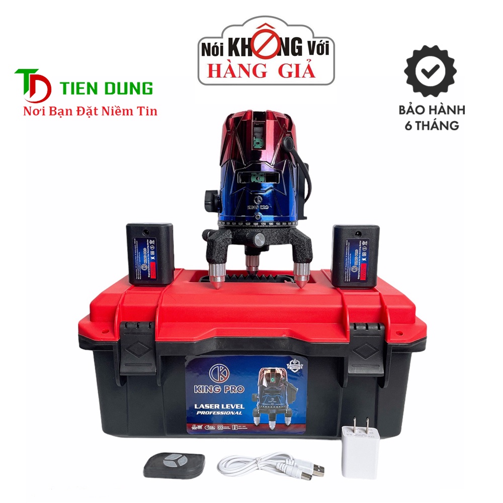 Máy Cân Bằng Laser 5 Tia Xanh KINGPRO Siêu Sáng - Hàng Cao Cấp