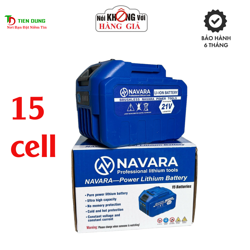 Pin 15 Cell 1600mAh Navara Chân pin phổ thông chất lượng tốt