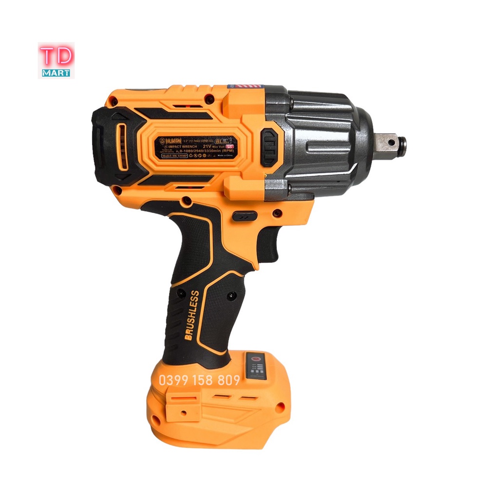 Thân máy siết bulong HUKAN X9-IMP lực siết 650 N.m Không Chổi Than