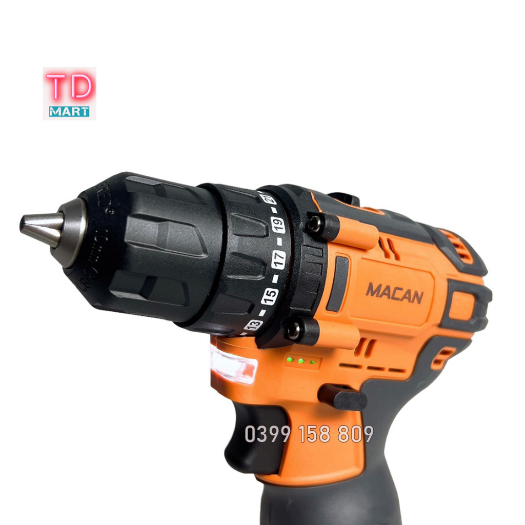 Máy Khoan Dùng Pin 18V MACAN không Chổi Than 2 Pin 4 Cell