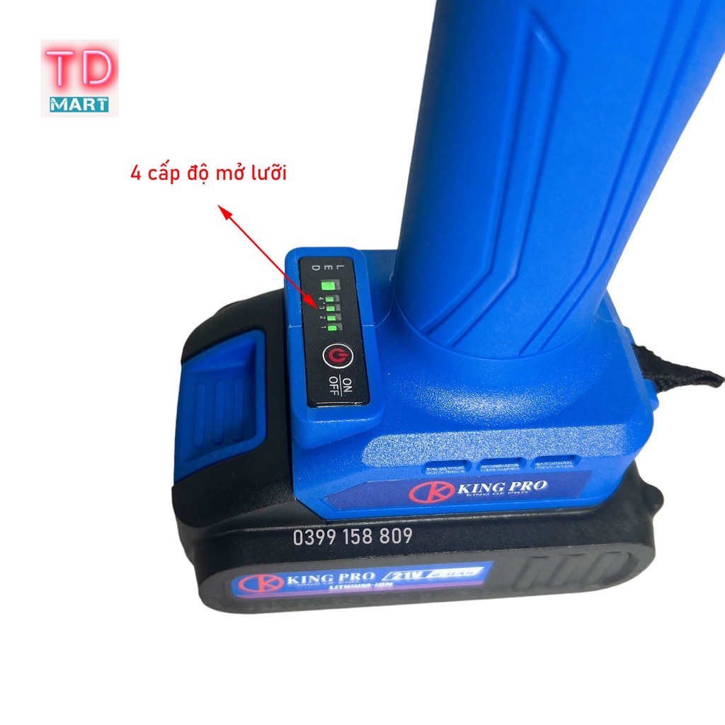 Kéo Cắt Tỉa Cành Cây Dùng Pin KINGPRO 21V Không Chổi Than siếu khỏe