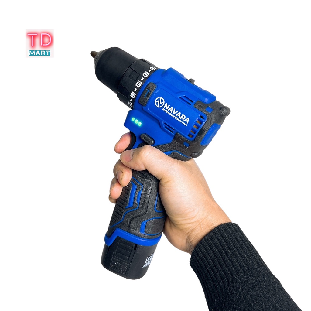 Máy khoan pin 18V NAVARA - Động cơ không chổi than mạnh mẽ [ Chính Hãng ]