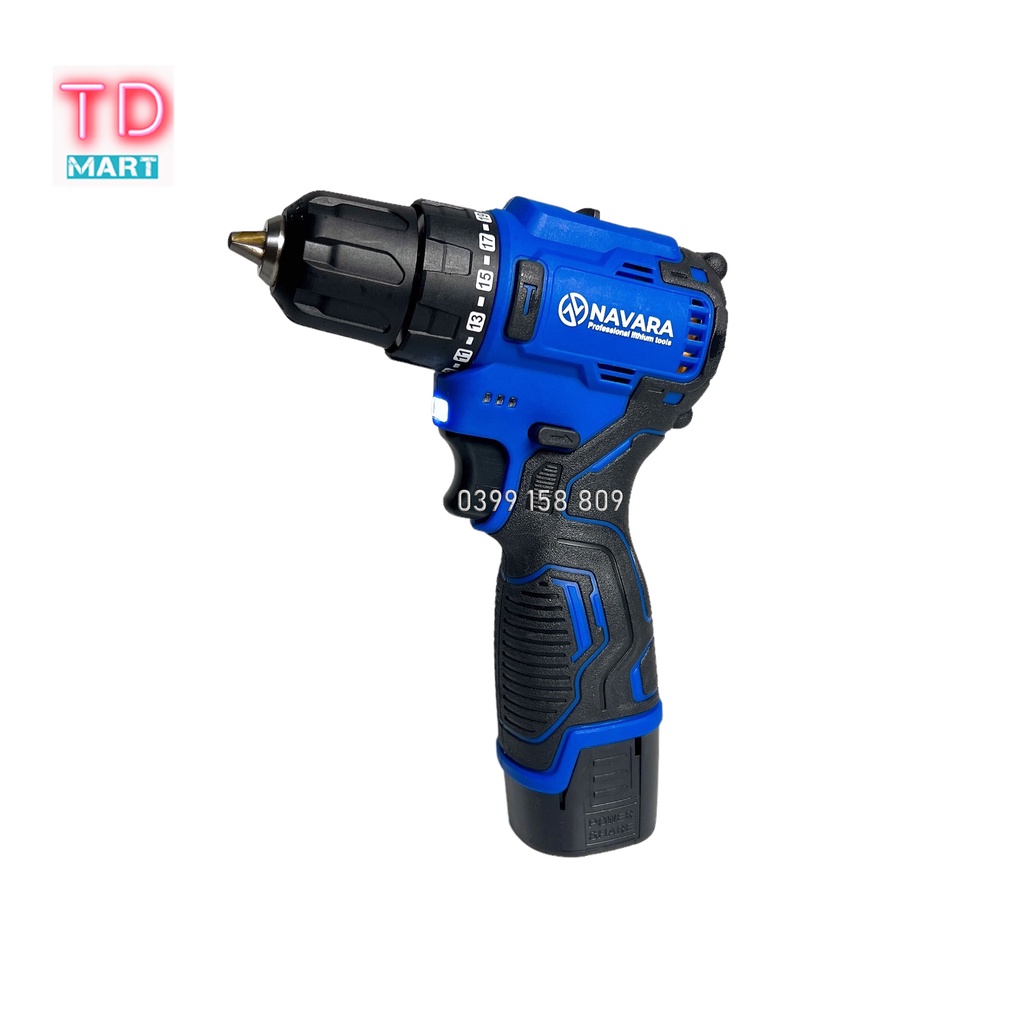 Máy khoan pin 18V NAVARA - Động cơ không chổi than mạnh mẽ [ Chính Hãng ]