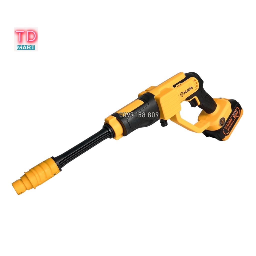 Máy xịt rửa dùng pin 21V HUKAN HK-PW0550Li Tiện Lợi, rửa xe, điều hòa, tưới cây