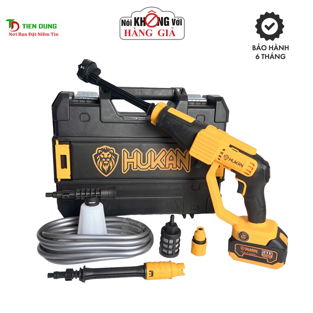 Máy xịt rửa dùng pin 21V HUKAN HK-PW0550Li Tiện Lợi, rửa xe, điều hòa, tưới cây