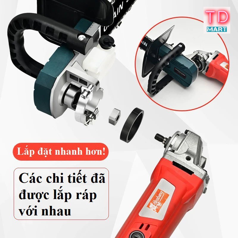[Lắp Sẵn] Bộ Lam Xích Gắn Máy Cắt Cầm Tay Loại 1 Tăng Xích Tự Động
