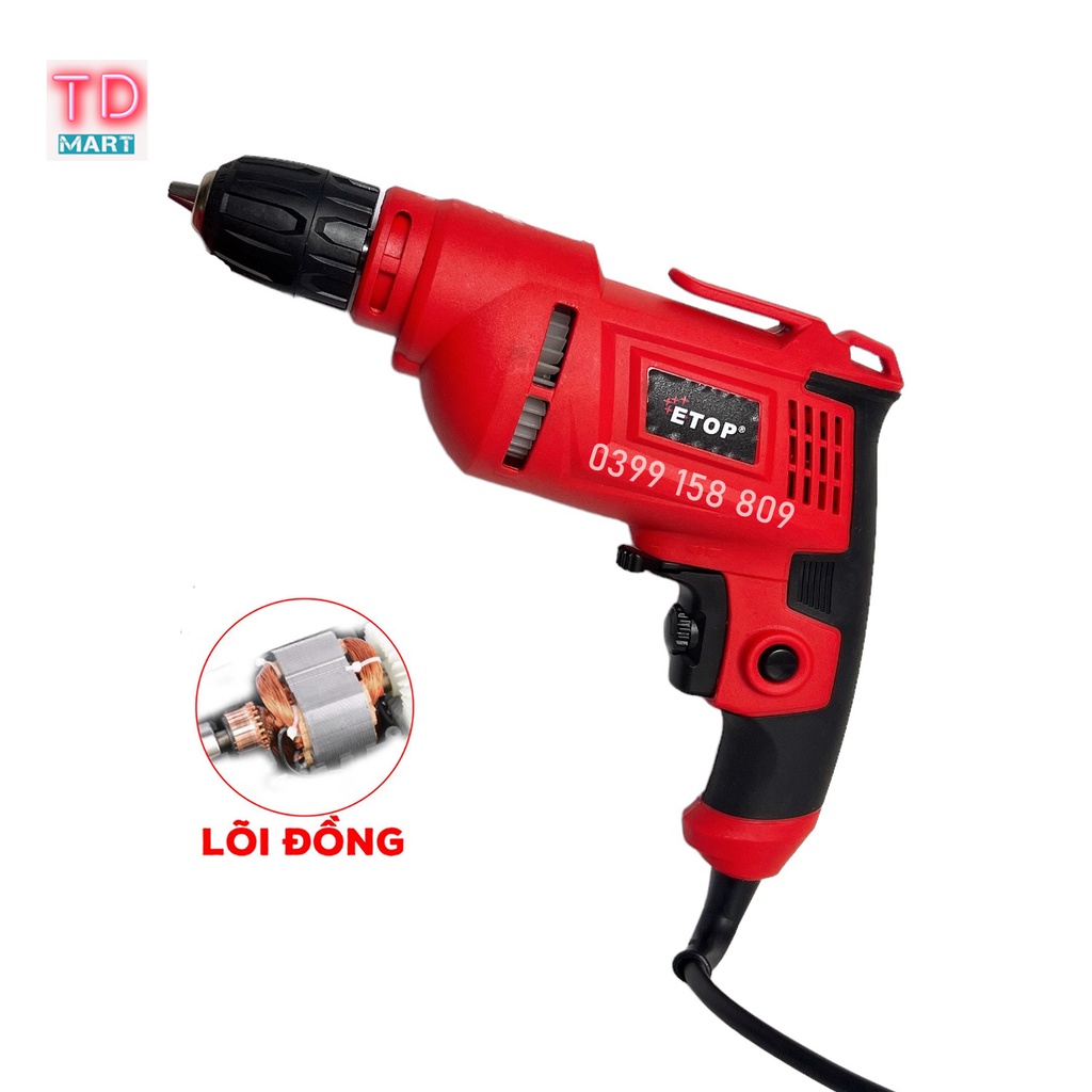 Máy khoan điện ETOP XH-10A Công Suất 620W - Lõi đồng 100%