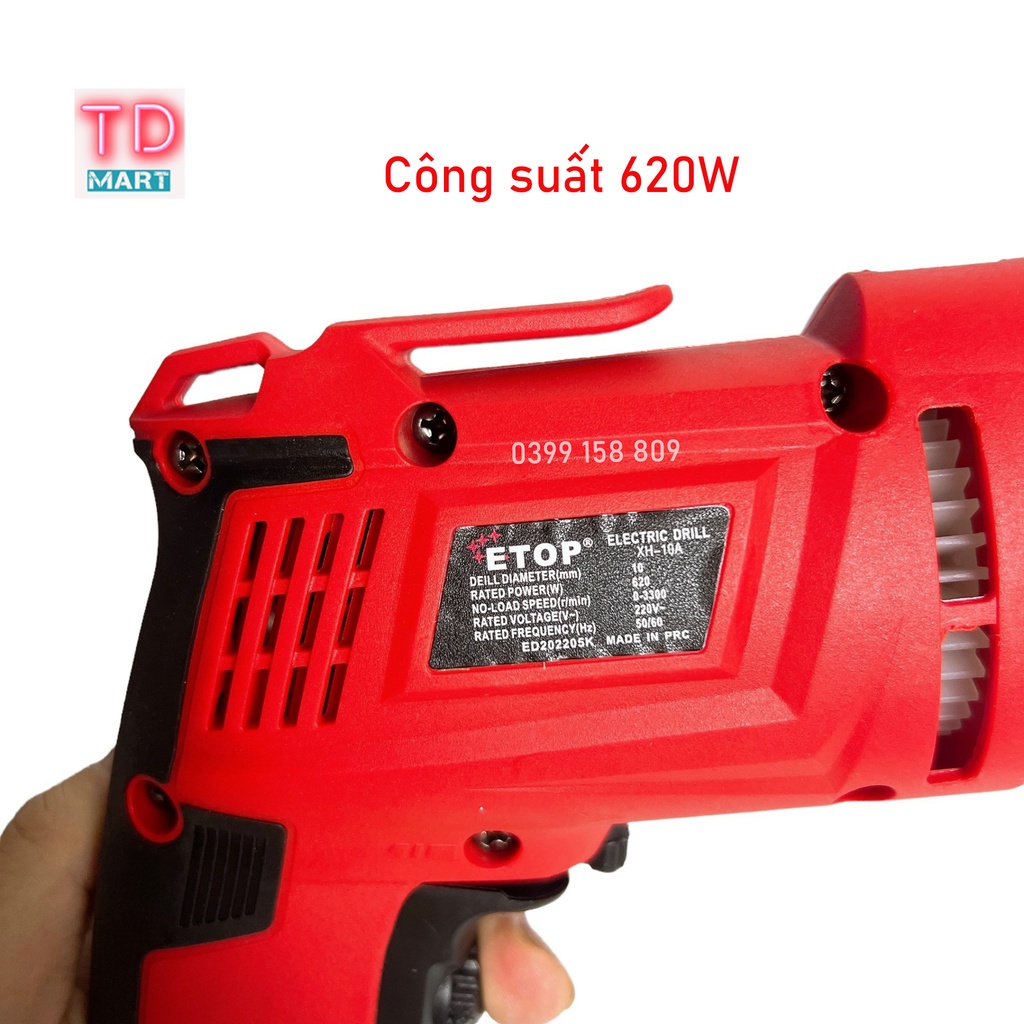 Máy khoan điện ETOP XH-10A Công Suất 620W - Lõi đồng 100%