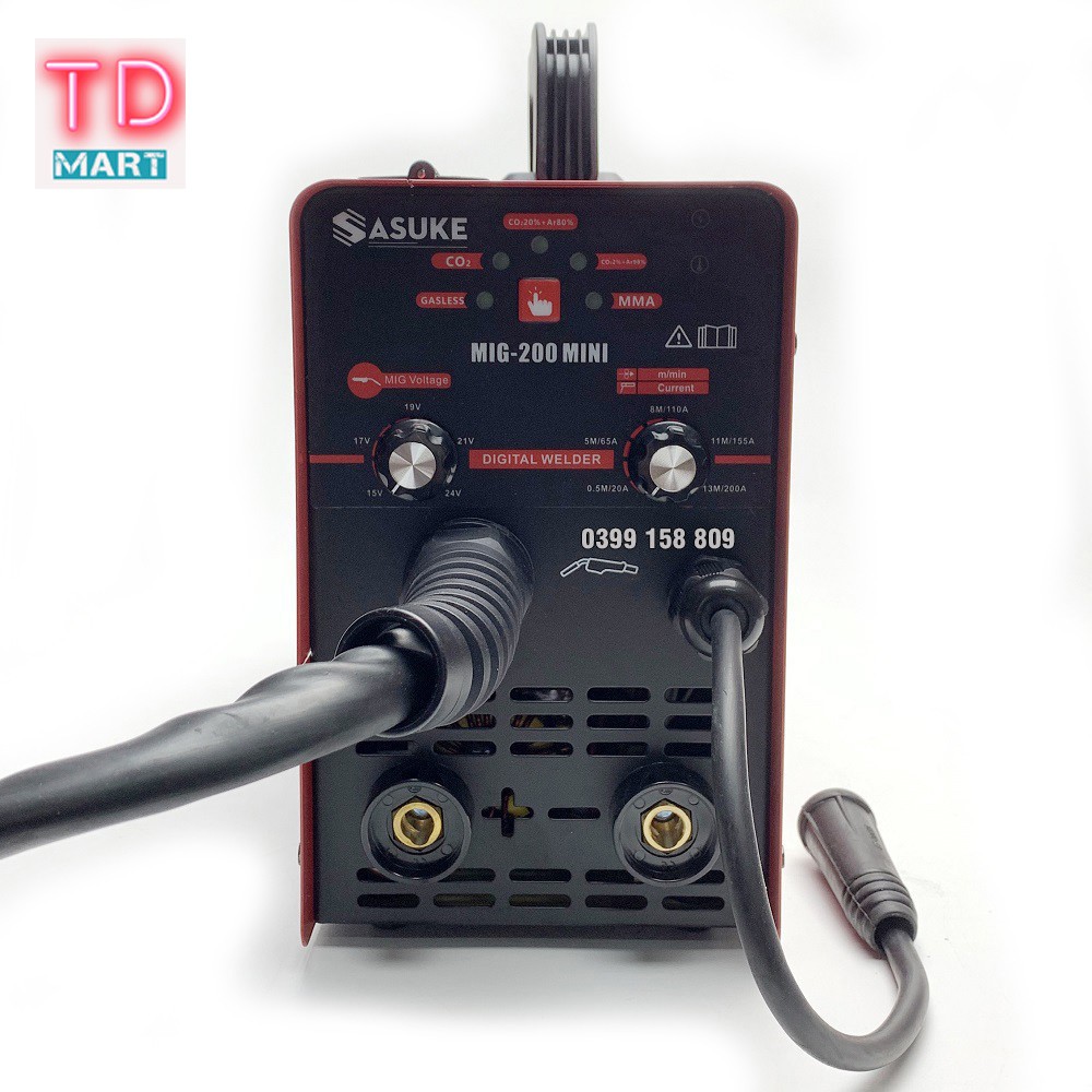 Máy Hàn Mig Sasuke 200 MINI 3 Chức Năng Tặng Kèm Cuộn Dây 1Kg - Thương Hiệu Nhật Bản
