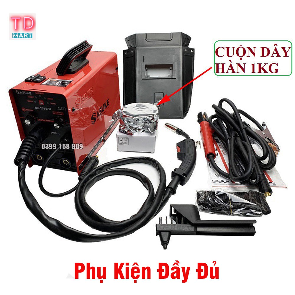 Máy Hàn Mig Sasuke 200 MINI 3 Chức Năng Tặng Kèm Cuộn Dây 1Kg - Thương Hiệu Nhật Bản