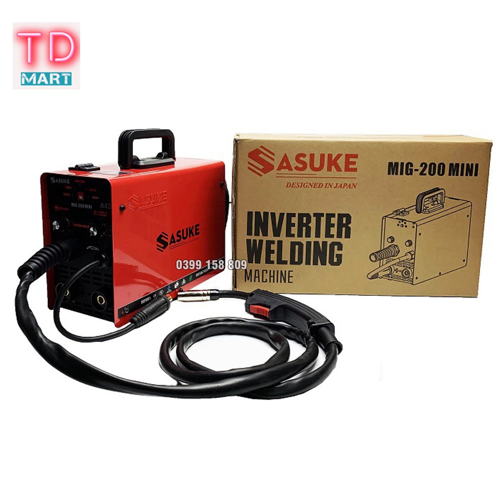 Máy Hàn Mig Sasuke 200 MINI 3 Chức Năng Tặng Kèm Cuộn Dây 1Kg - Thương Hiệu Nhật Bản