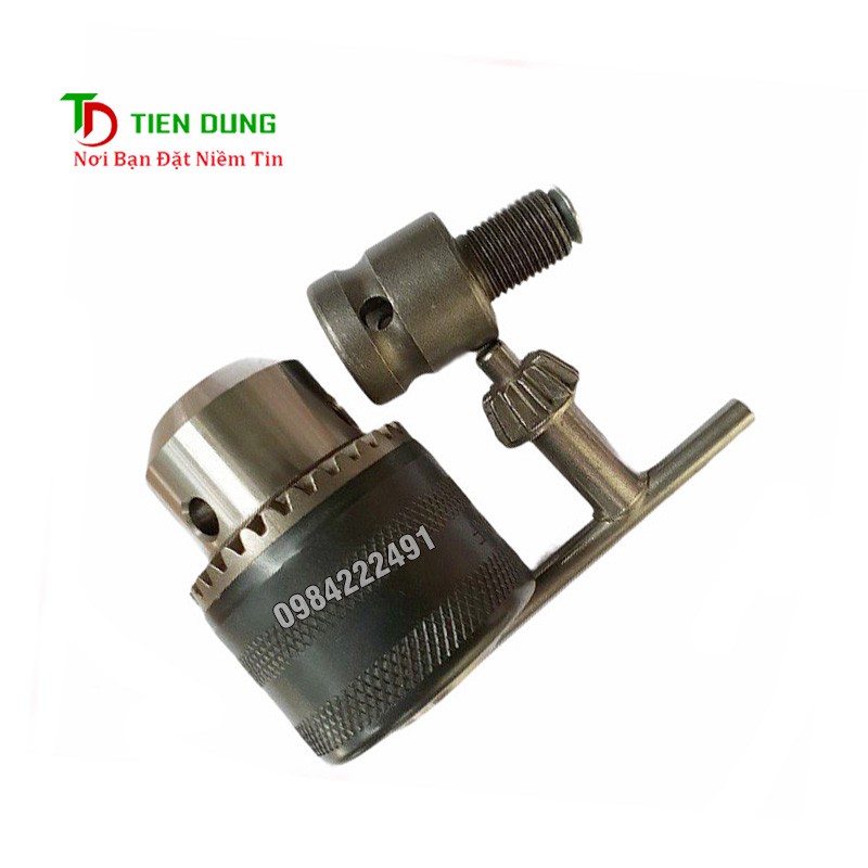COMBO Đầu chuyển bulong1/2 sang đầu kẹp mũi khoan 13ly khóa tay