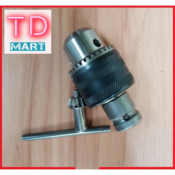 COMBO Đầu chuyển bulong1/2 sang đầu kẹp mũi khoan 13ly khóa tay