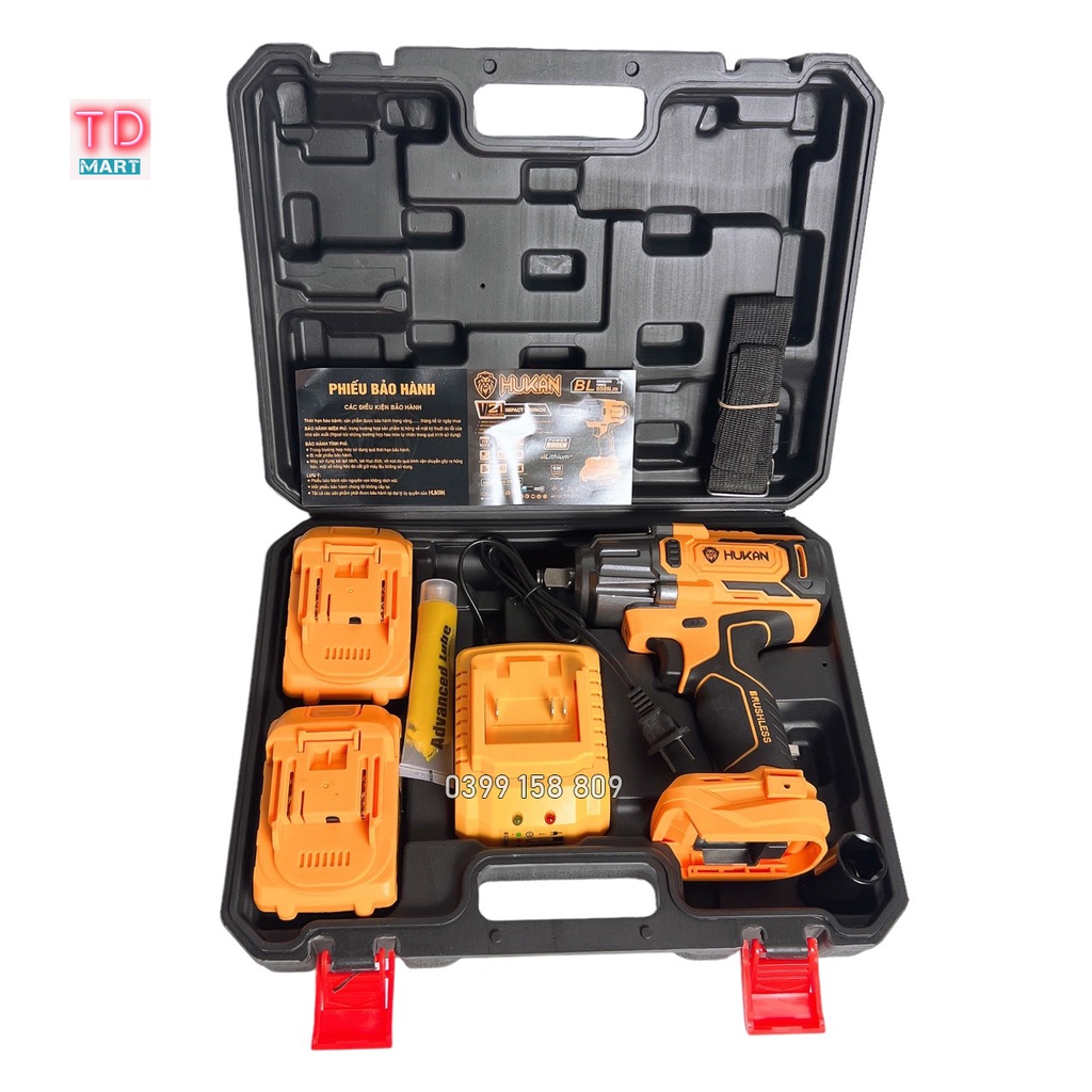 Máy Siết Bulong Hukan X9-IMP Lực Siết 650N.m Mạnh Mẽ, Động Cơ Không Chổi Than