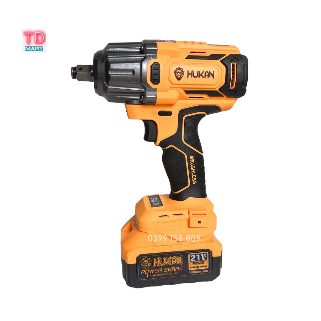 Máy Siết Bulong Hukan X9-IMP Lực Siết 650N.m Mạnh Mẽ, Động Cơ Không Chổi Than