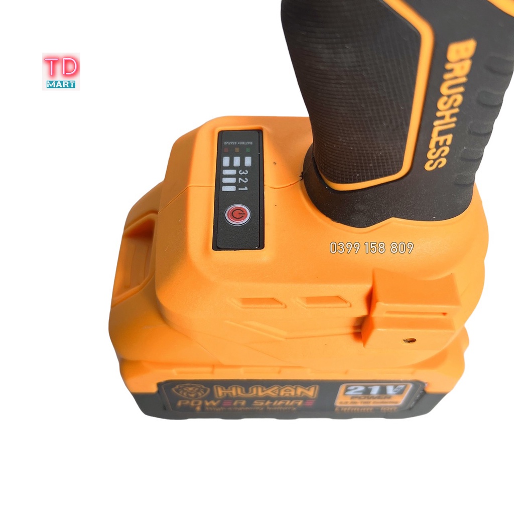 Máy Siết Bulong Hukan X9-IMP Lực Siết 650N.m Mạnh Mẽ, Động Cơ Không Chổi Than