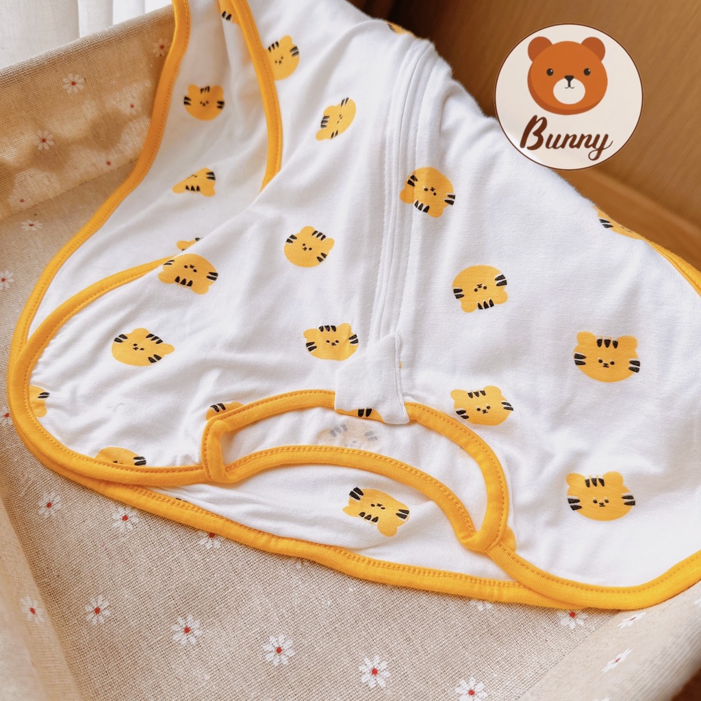 Nhộng chũn cho bé sơ sinh ngủ ngon, giảm giật mình Bunny vải cotton Hàn Quốc cao cấp