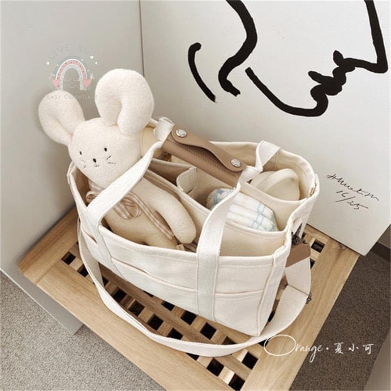 Túi Bỉm Sữa KidsWorld Đựng Đồ Cho Mẹ Bé Thêu Gấu Đa Năng Nhiều Ngăn Phong Cách Hàn Quốc Sức Chứa Lớn